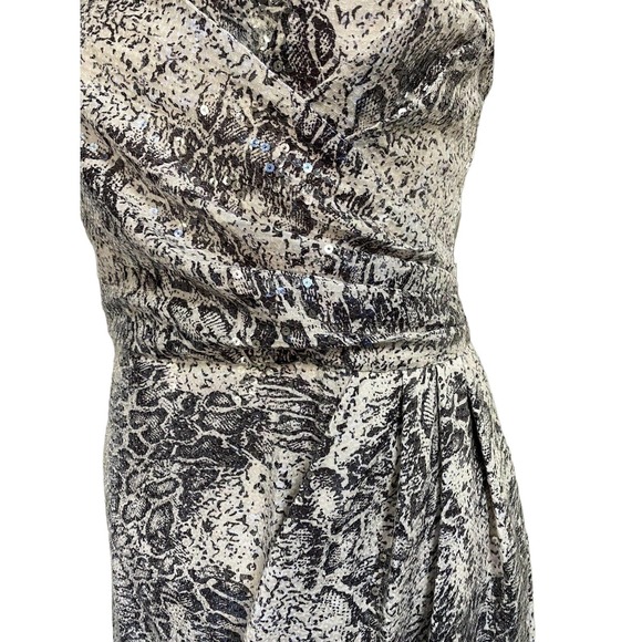 NWT~Oleg Cassini Snake Skin Fully Sequined Party Occasion Dress~14 - Picture 3 of 7